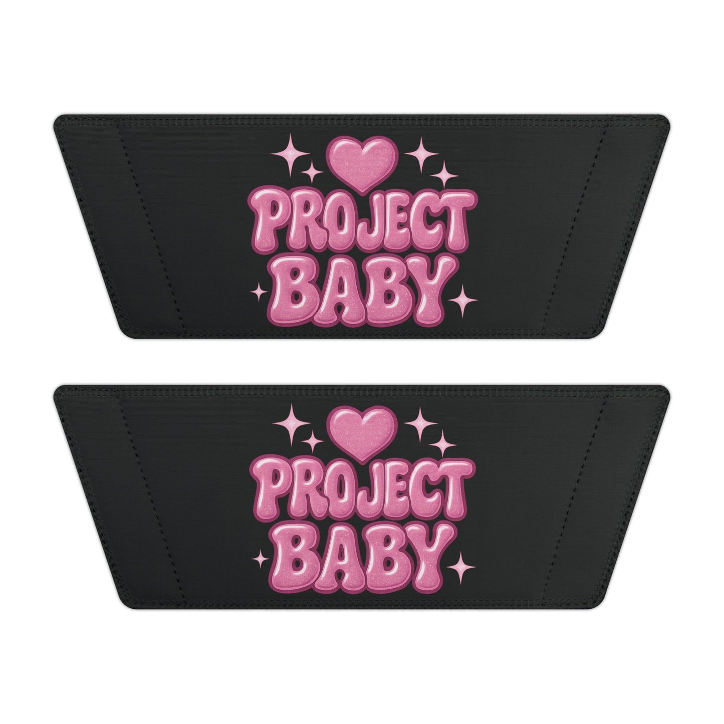 Slide Sandals — "Project Baby" Pink Logo Adjustable Strap Slides
