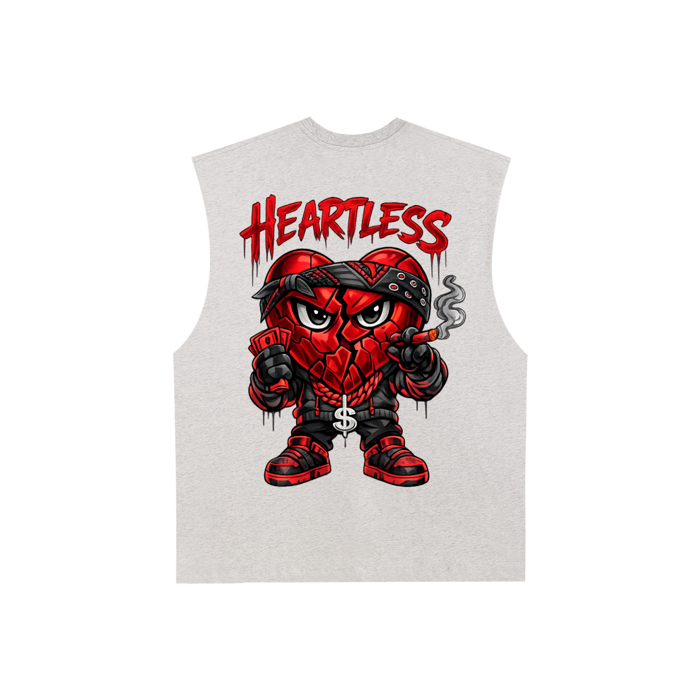 Heartless Raw Edge Cotton Tank Top
