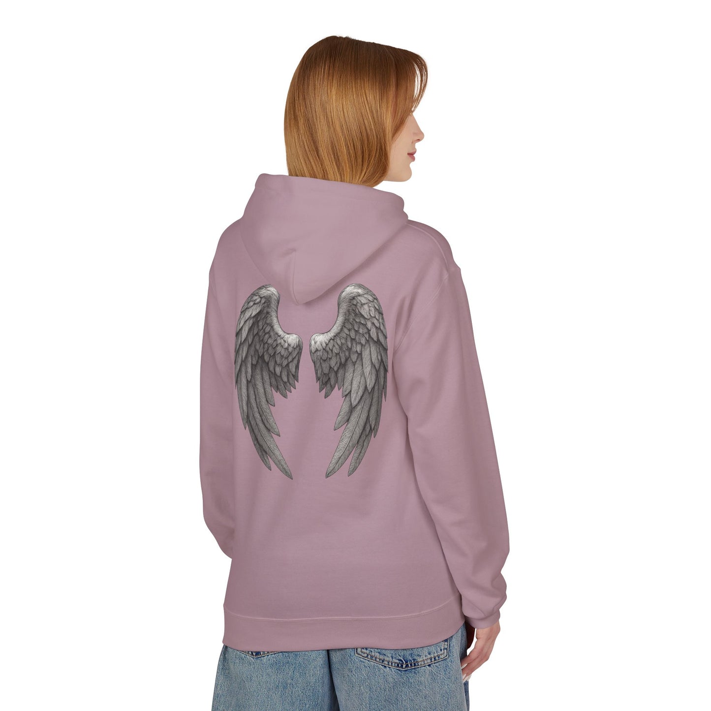 Blessed Hoodie with Angel Wings — Spiritual Christian Pullover, Faith-Inspired Gift