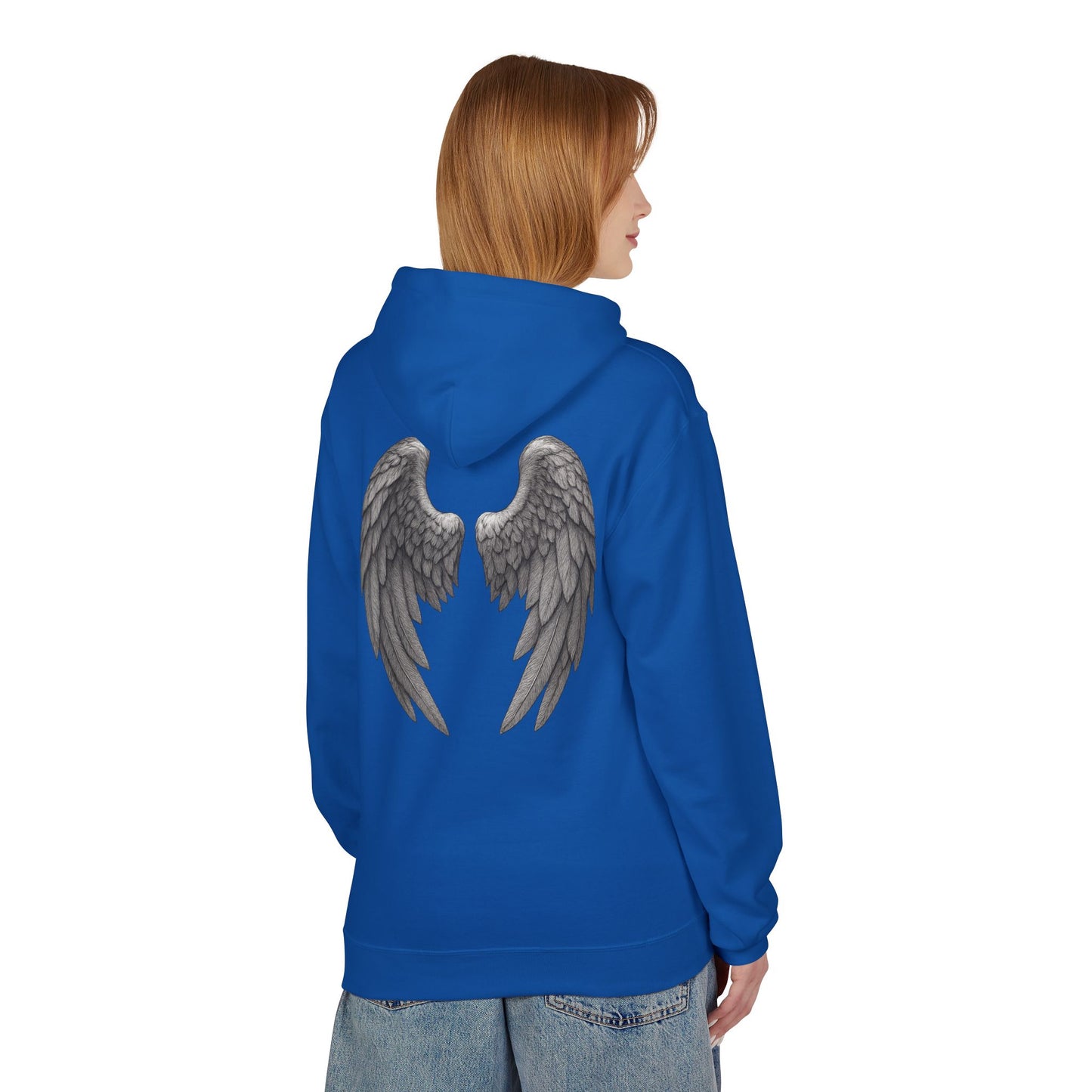 Blessed Hoodie with Angel Wings — Spiritual Christian Pullover, Faith-Inspired Gift