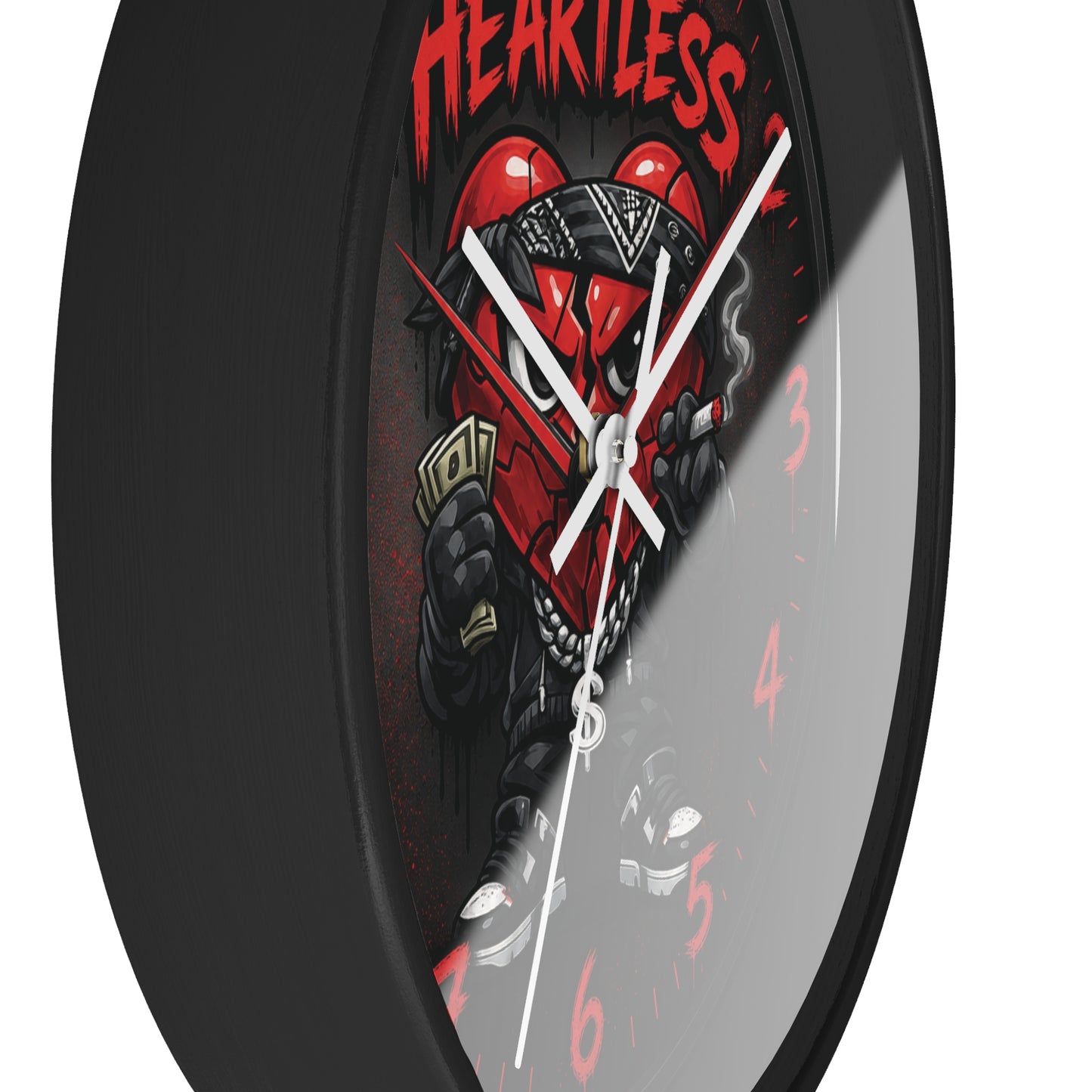 Heartless Streetwear Wall Clock — Urban Heart Thug Design