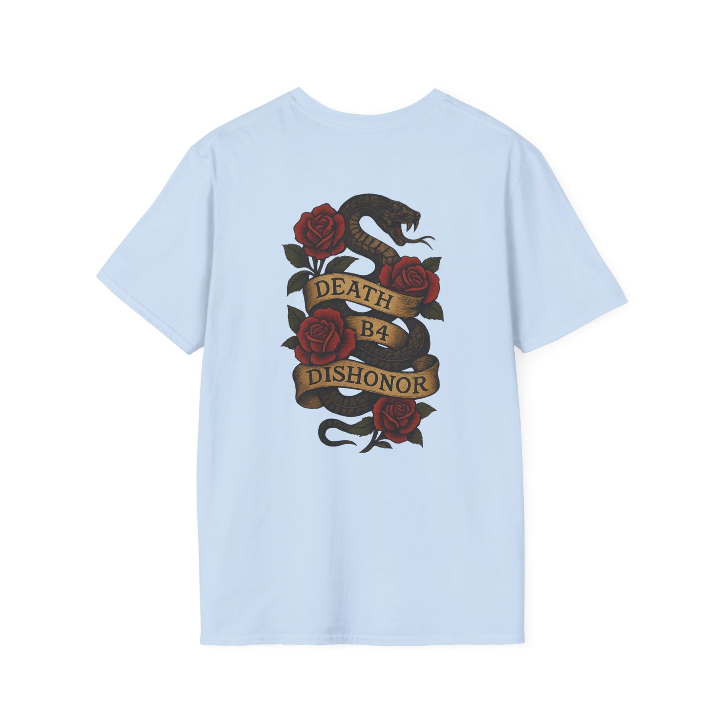 T-Shirt — 'Project Baby' Front & 'Death B4 Dishonor' Snake Tattoo Tee