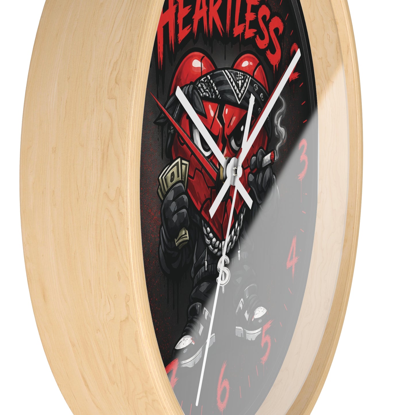 Heartless Streetwear Wall Clock — Urban Heart Thug Design