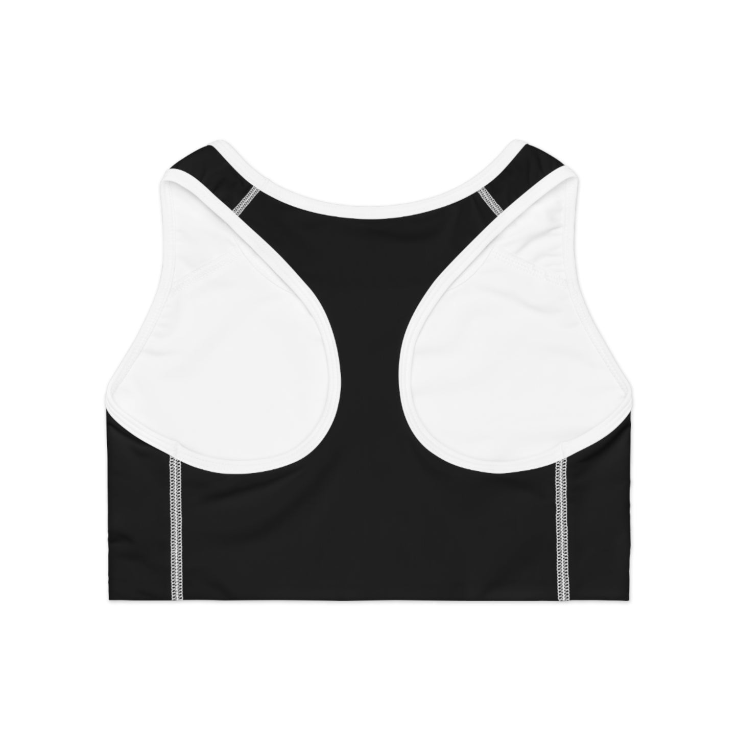 NSV Winged Logo Sports Bra — Pink Sparkle Athletic Crop Top