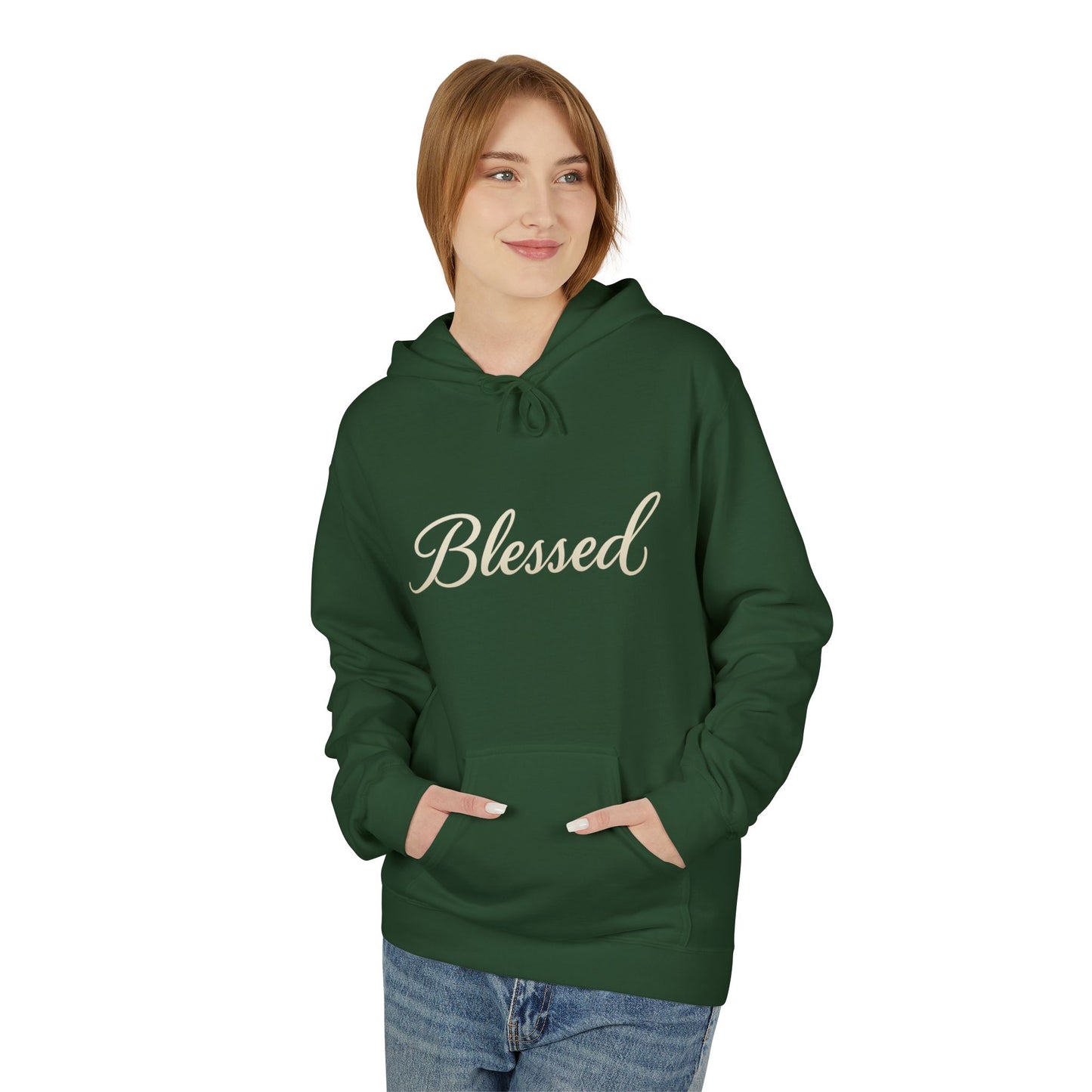 Blessed Hoodie with Angel Wings — Spiritual Christian Pullover, Faith-Inspired Gift