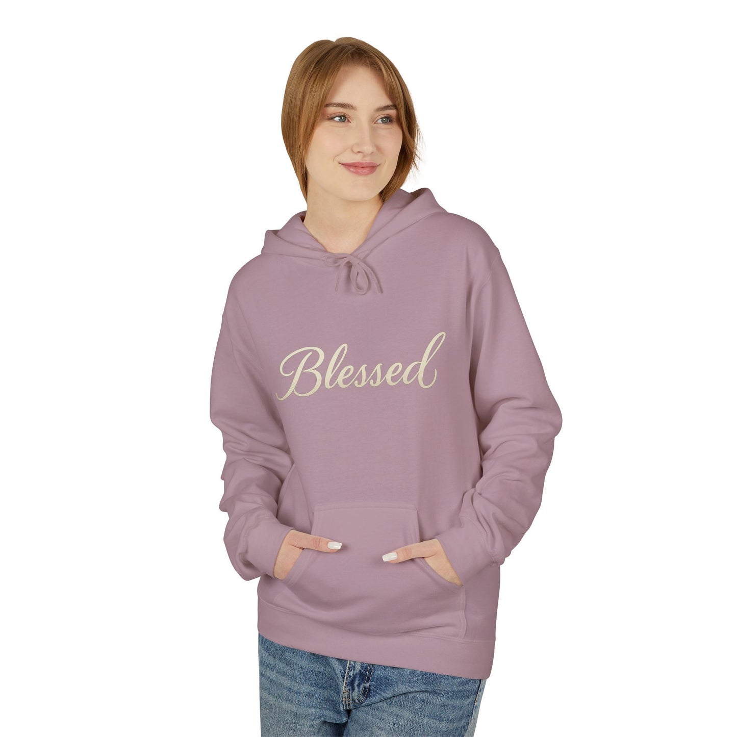 Blessed Hoodie with Angel Wings — Spiritual Christian Pullover, Faith-Inspired Gift