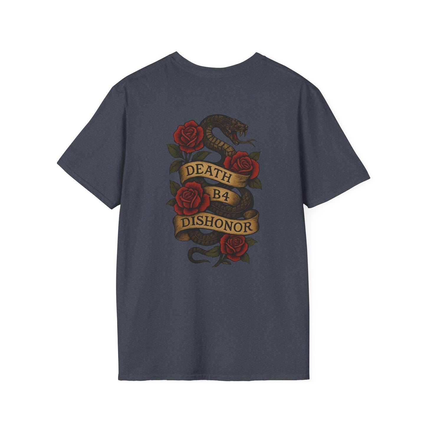 T-Shirt — 'Project Baby' Front & 'Death B4 Dishonor' Snake Tattoo Tee