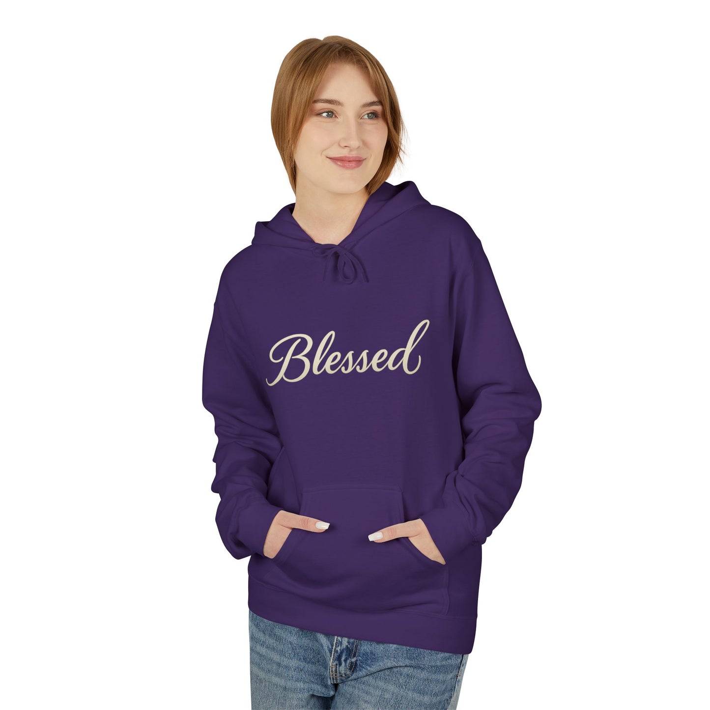 Blessed Hoodie with Angel Wings — Spiritual Christian Pullover, Faith-Inspired Gift
