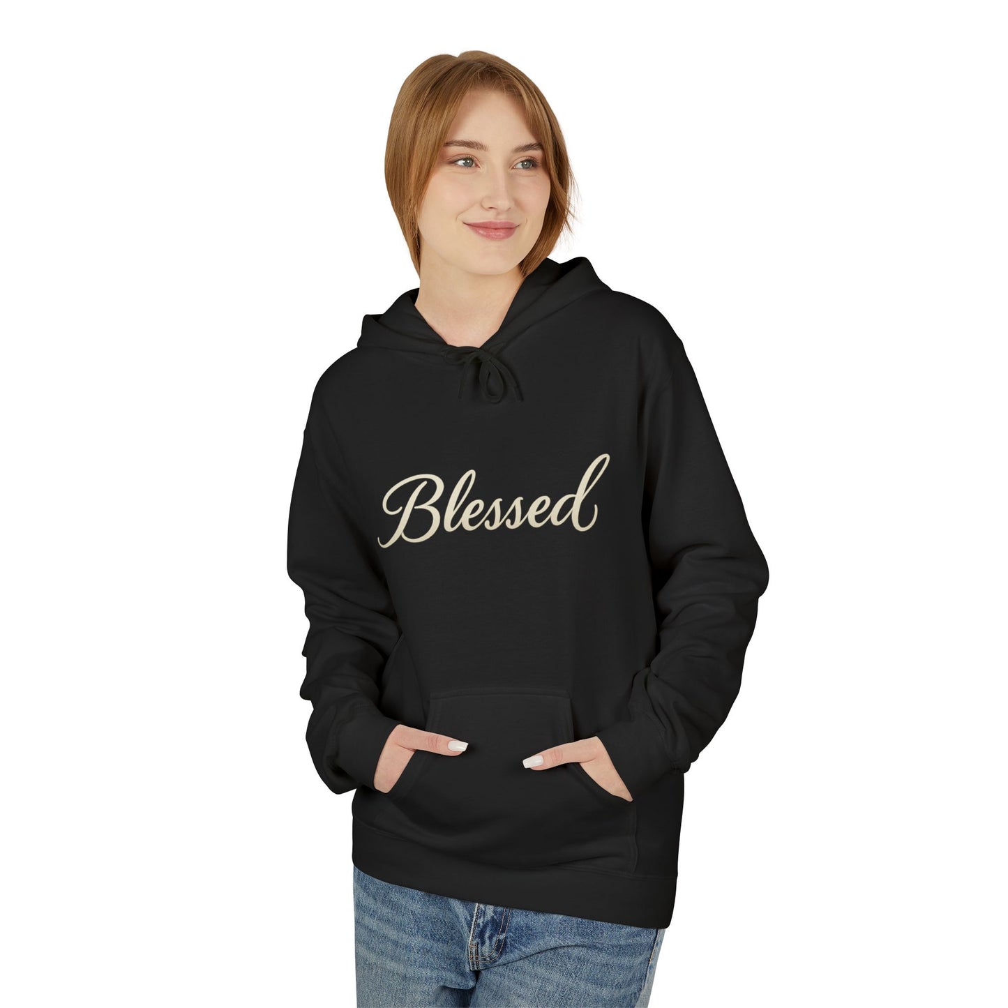 Blessed Hoodie with Angel Wings — Spiritual Christian Pullover, Faith-Inspired Gift