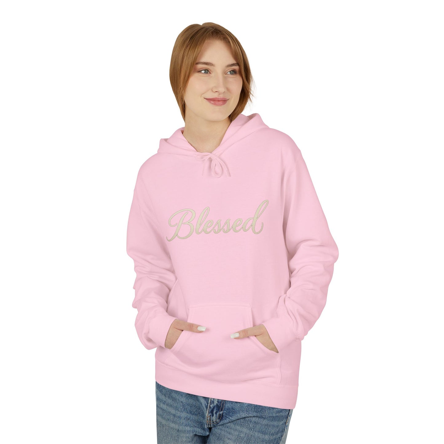 Blessed Hoodie with Angel Wings — Spiritual Christian Pullover, Faith-Inspired Gift