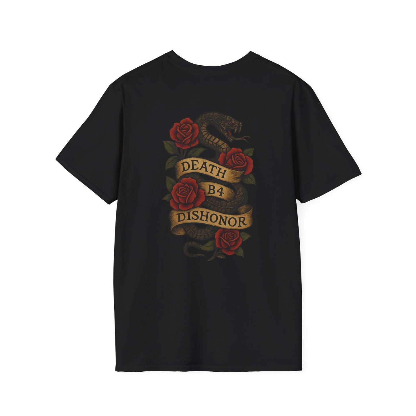 T-Shirt — 'Project Baby' Front & 'Death B4 Dishonor' Snake Tattoo Tee