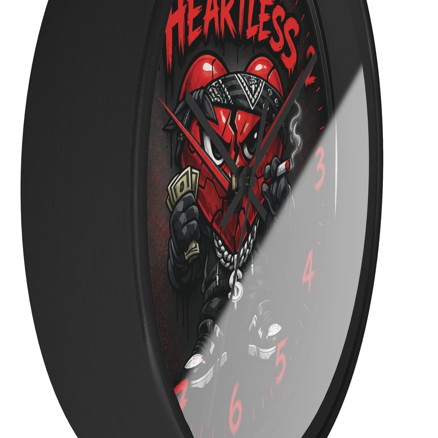 Heartless Streetwear Wall Clock — Urban Heart Thug Design