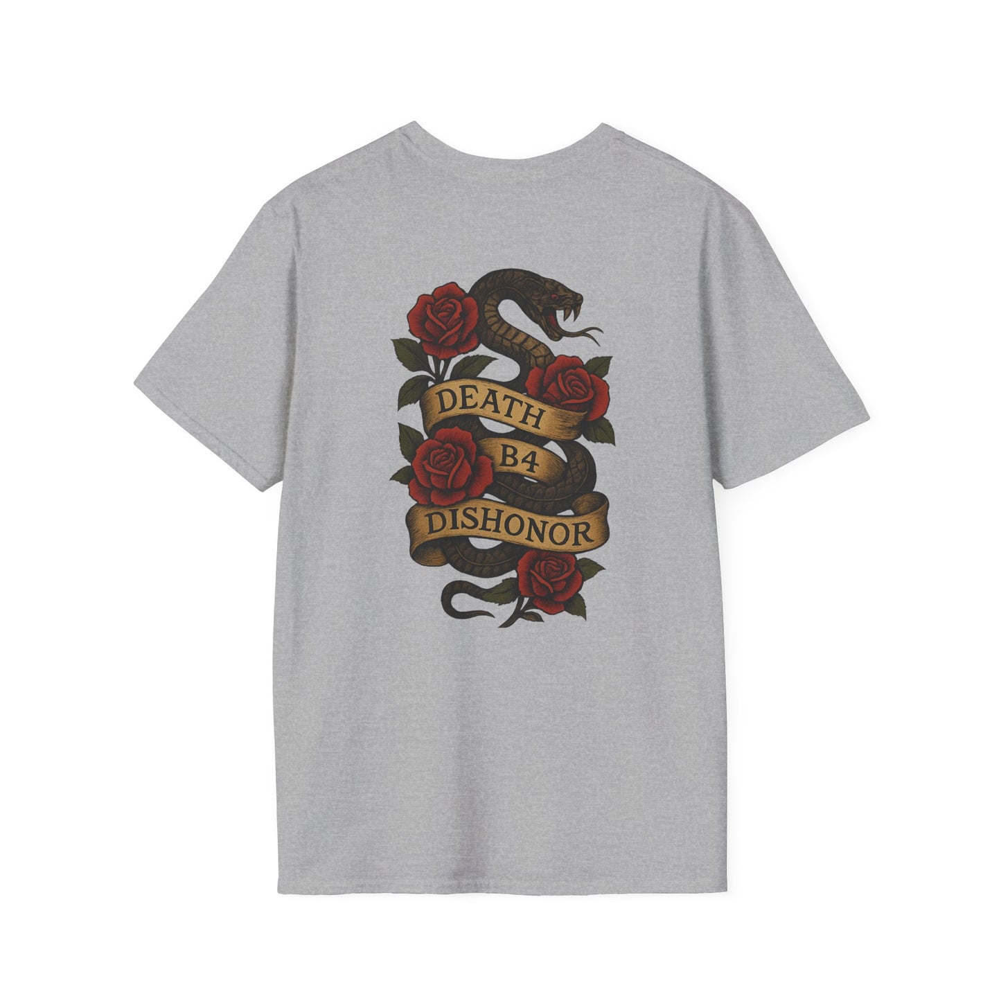 T-Shirt — 'Project Baby' Front & 'Death B4 Dishonor' Snake Tattoo Tee