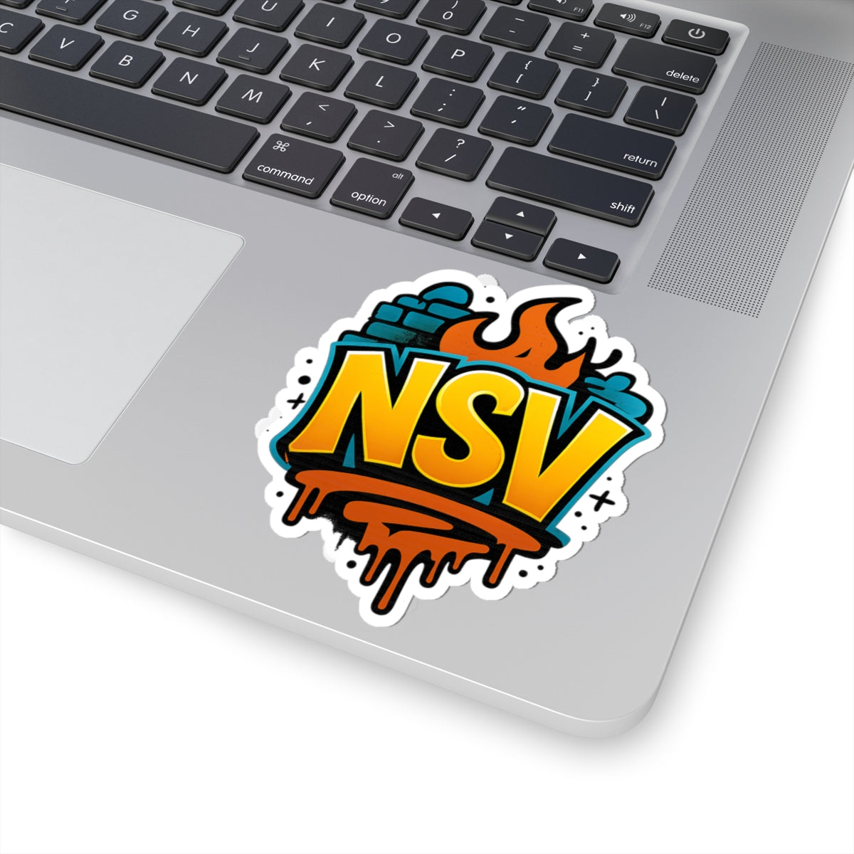 NSV Graffiti Logo Sticker — Bold Urban Vinyl Kiss-Cut