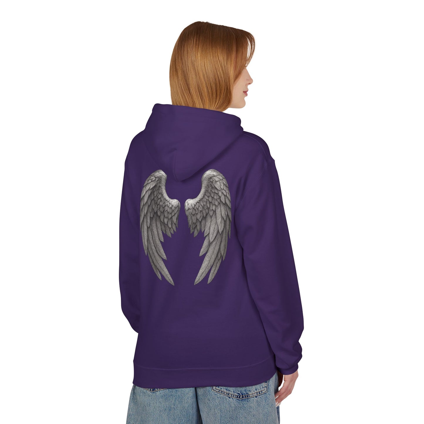 Blessed Hoodie with Angel Wings — Spiritual Christian Pullover, Faith-Inspired Gift