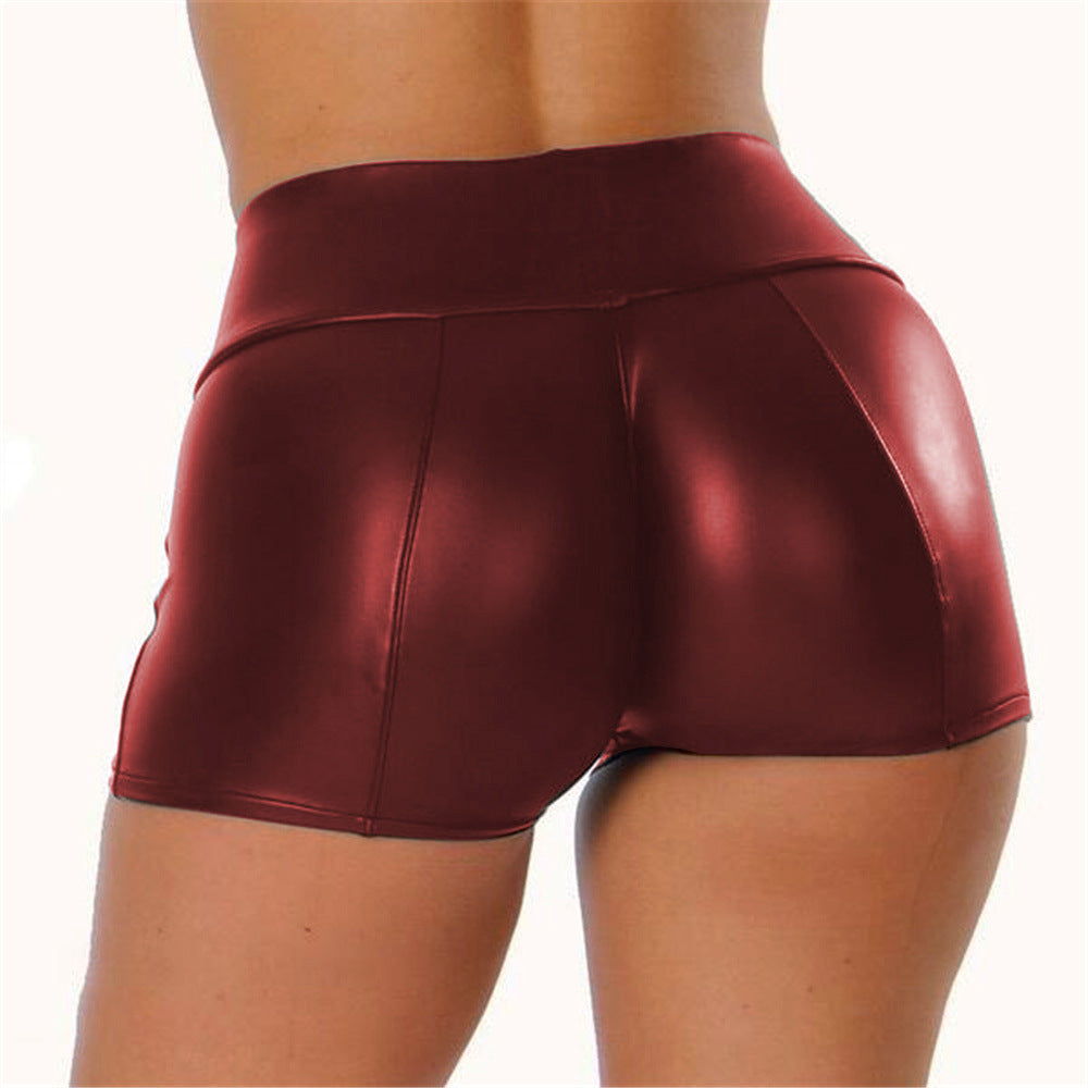 Cross-border explosions leather shorts women PU leather pants women sexy hot pants nightclub shorts DK02