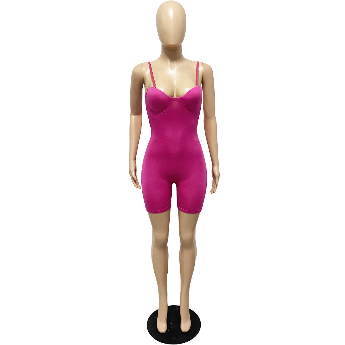 F190 European and American Style 2024 Summer Women's New Sexy Low-Cut Suspenders High-Waist Slim Hip-Hugging One-Piece Shorts for Women