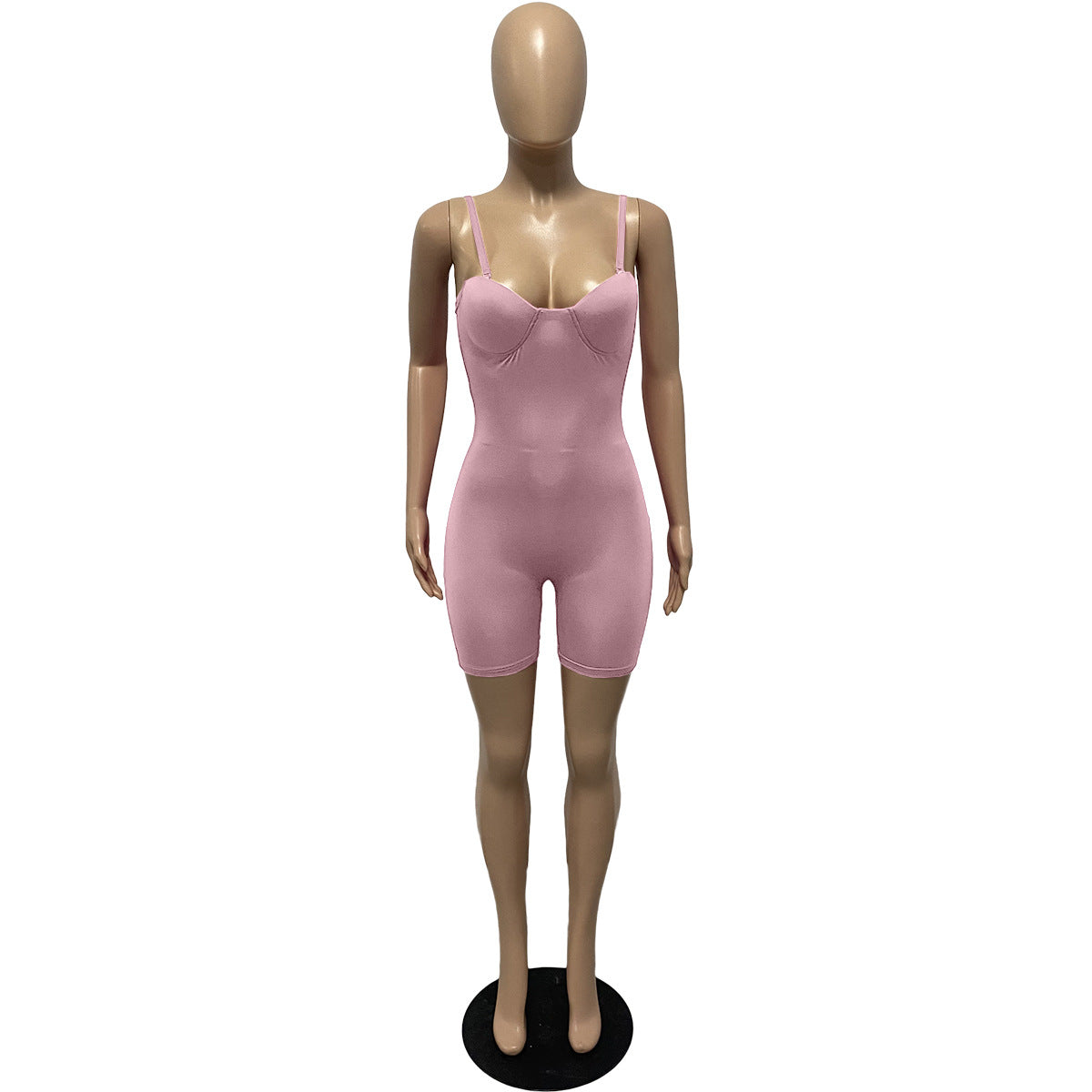 F190 European and American Style 2024 Summer Women's New Sexy Low-Cut Suspenders High-Waist Slim Hip-Hugging One-Piece Shorts for Women