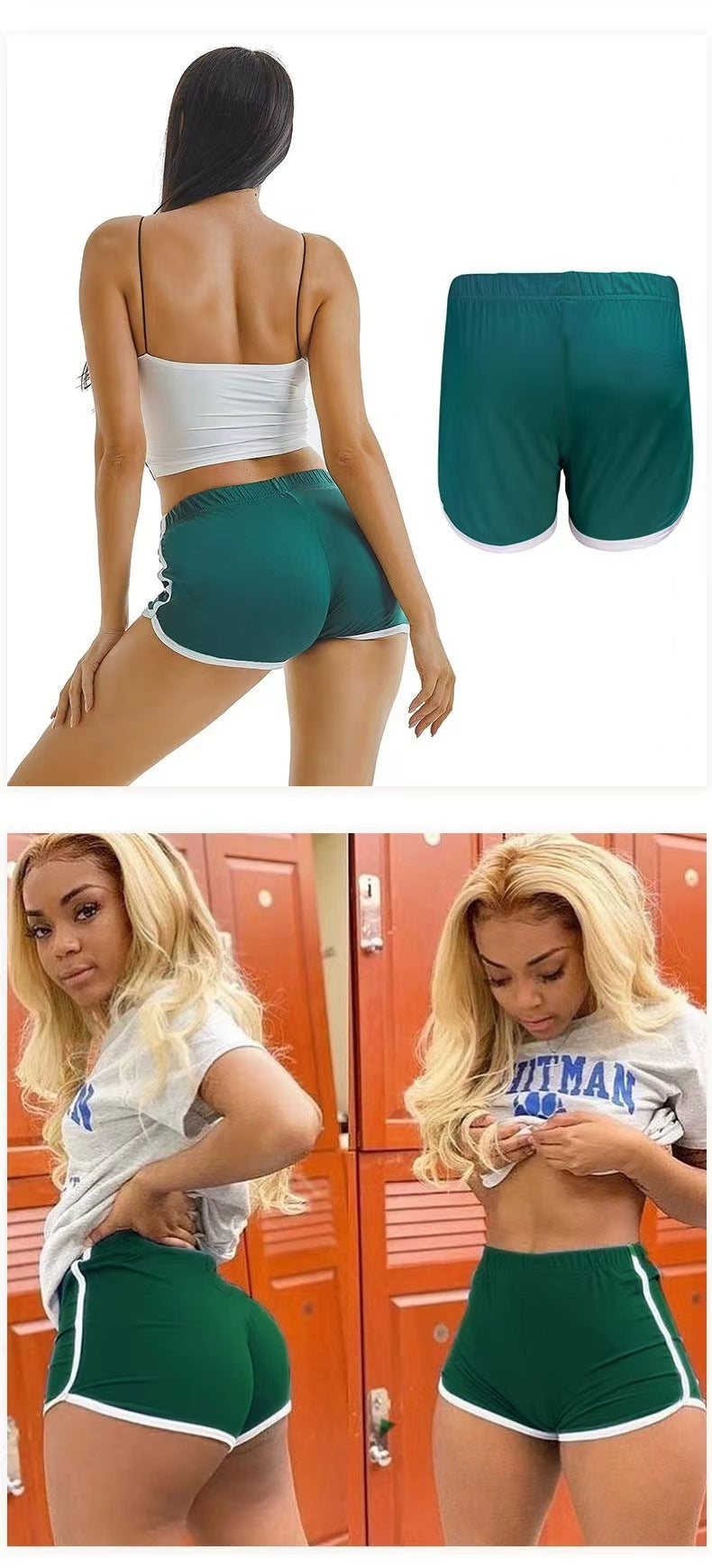Foreign Trade New Summer Women's Shorts Hot Pants European and American Women's Sexy Sports Shorts Yoga Yoga Pants