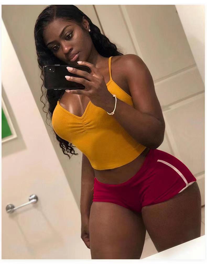 Foreign Trade New Summer Women's Shorts Hot Pants European and American Women's Sexy Sports Shorts Yoga Yoga Pants