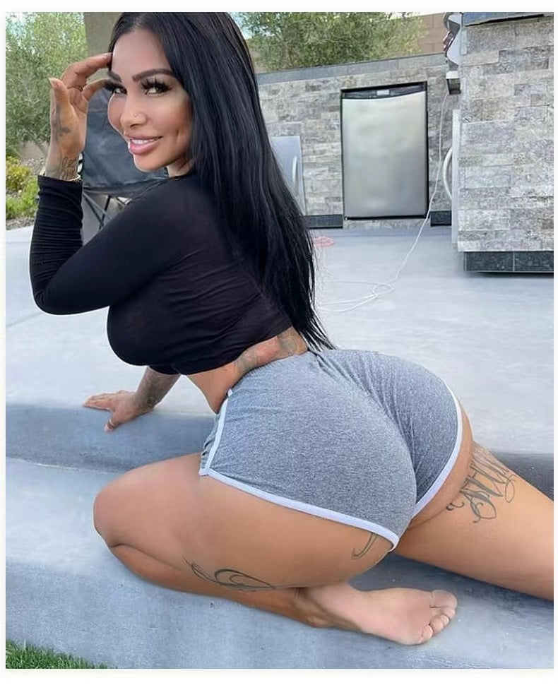 Foreign Trade New Summer Women's Shorts Hot Pants European and American Women's Sexy Sports Shorts Yoga Yoga Pants
