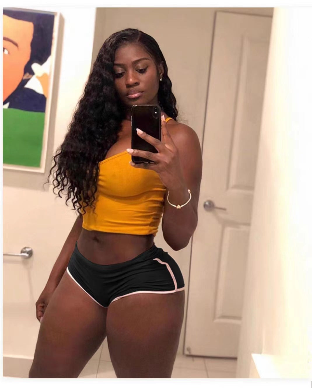 Foreign Trade New Summer Women's Shorts Hot Pants European and American Women's Sexy Sports Shorts Yoga Yoga Pants