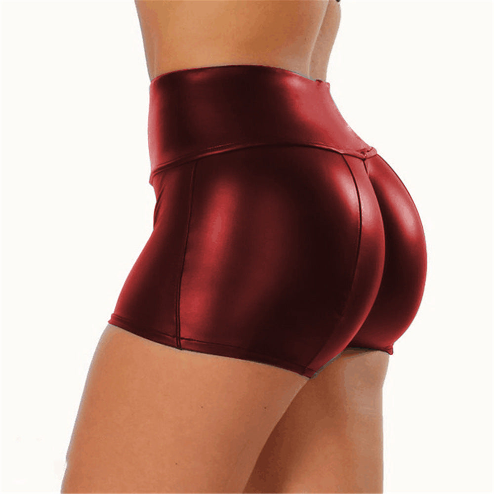 Cross-border explosions leather shorts women PU leather pants women sexy hot pants nightclub shorts DK02