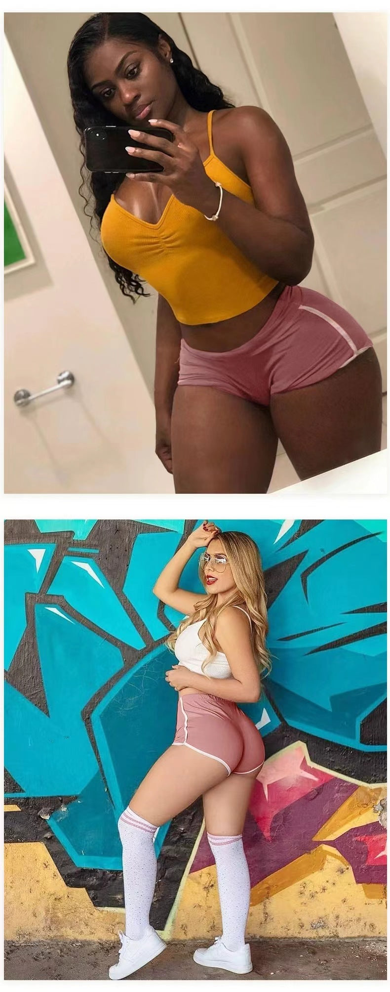 Foreign Trade New Summer Women's Shorts Hot Pants European and American Women's Sexy Sports Shorts Yoga Yoga Pants