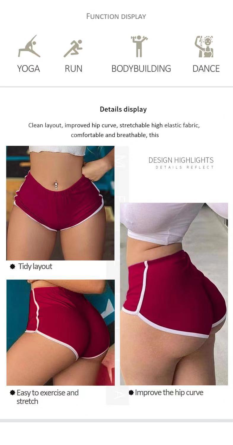 Foreign Trade New Summer Women's Shorts Hot Pants European and American Women's Sexy Sports Shorts Yoga Yoga Pants