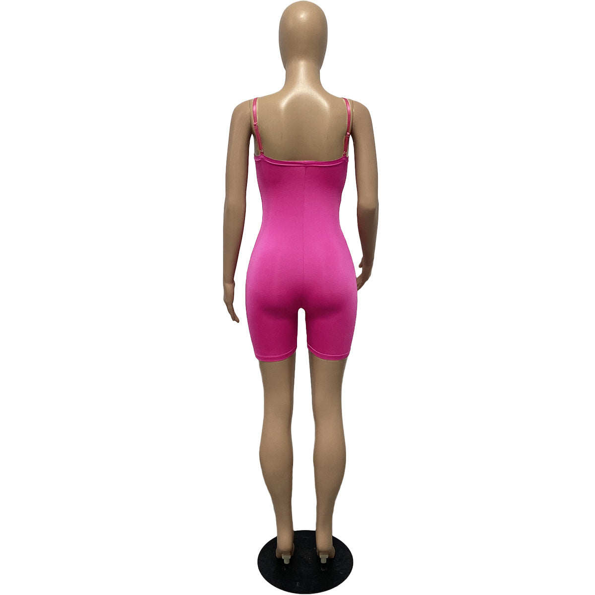 F190 European and American Style 2024 Summer Women's New Sexy Low-Cut Suspenders High-Waist Slim Hip-Hugging One-Piece Shorts for Women