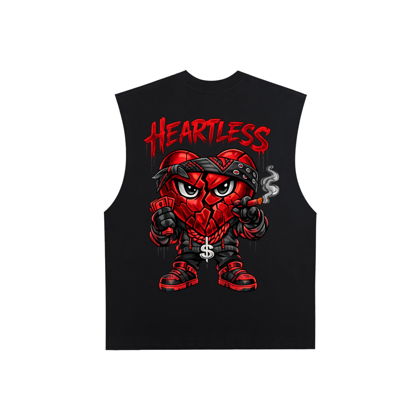 Heartless Raw Edge Cotton Tank Top